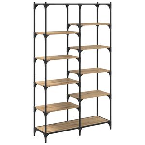 vidaXL Boekenkast artisanaal eikenkleurig 100 x 32 x 170 cm