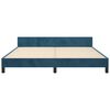 vidaXL Bedframe met hoofdeinde fluweel donkerblauw 180x200 cm