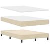 vidaXL Boxspringbed met kussen met hoofdeinde Cr&egrave;me 120 x 190 cm Stof