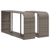 vidaXL 11-delige Loungeset met kussens poly rattan grijs