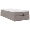 vidaXL Ottoman bed met matras 100x200cm stof taupe