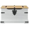vidaXL storage box met plank Wit 78 x 78 x 45 cm Massief grenenhout