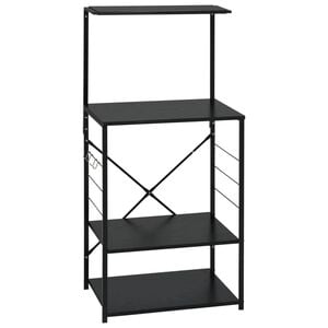 vidaXL Magnetronkast 60x39,6x123 cm bewerkt hout zwart