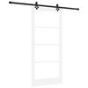 vidaXL Schuifdeur Wit 93 x 202 cm Massief grenenhout en glas