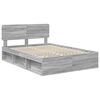 vidaXL Bedframe Grijs Sonoma 140 x 200 cm Massief grenenhout