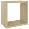 vidaXL Wandschappen kubus 2 st 26x15x26 cm sonoma eikenkleurig