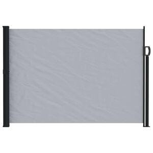 vidaXL Uittrekbaar Zijscherm 300 x 140 cm Polyester Rechthoekig Grijs