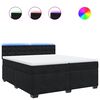 vidaXL Boxspring met matras fluweel zwart 200x200 cm