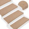 vidaXL Trapmatten zelfklevend 30 st 65x24,5x3,5 cm beige