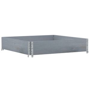 vidaXL Plantenbak 100x100 cm massief grenenhout grijs