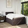 vidaXL Boxspring met matras stof donkerbruin 120x190 cm