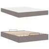 vidaXL Bedframe met matras met matras 2 pcs Taupe Stof