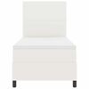 vidaXL Boxspring bed Cr&egrave;me en Wit 203 x 90 x 128 cm Katoenen stof