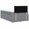 vidaXL Boxspring met matras stof lichtgrijs 120x200 cm