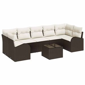 vidaXL Tuin Sofa Set Bruin 55 x 55 x 37 cm poly rattan