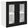 vidaXL Wandglas cabinet LUCCA Zwart eiken 60 x 31 x 60 cm Bewerkt hout