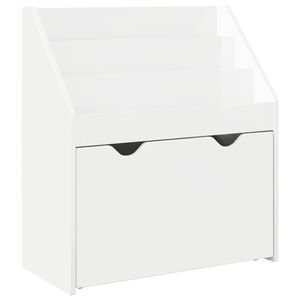 vidaXL Kinderen Boekenkast met lade Hoogglans wit 60 x 29,5 x 69 cm