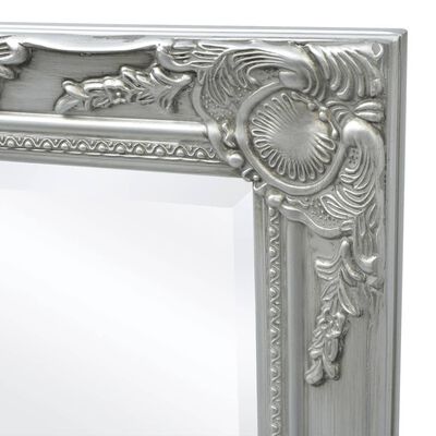 vidaXL Wandspiegel Barok 120 x 60 cm zilver
