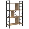 vidaXL Boekenkast 7-laags 75 x 30 x 123,5 cm Bewerkt hout