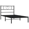 vidaXL Bedframe met hoofdbord metaal zwart 80x200 cm