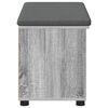 vidaXL Halbank met kussen met plank Grijze Sonoma 80 x 38 x 46 cm