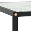 vidaXL Salontafel met wit marmerglas 60x60x35 cm zwart