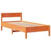 vidaXL Bedframe zonder matras massief grenenhout wasbruin 90x190 cm