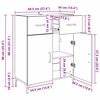 vidaXL Dressoir met lade Oudhout 69,5 x 34 x 90 cm Bewerkt hout