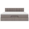 vidaXL Ottoman bed met matras en LED's 160x200cm stof taupe