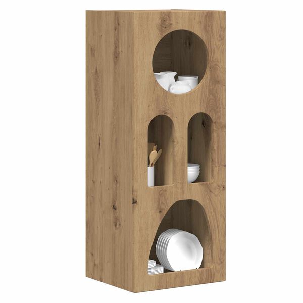 vidaXL Dressoir Artisan Eiken 40 x 35 x 100,5 cm Bewerkt hout