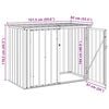 vidaXL Tuinopslagdoos Bruin 151,5 x 82 x 110,5 cm Staal