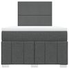 vidaXL Boxspring met matras stof donkergrijs 120x200 cm