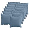 vidaXL Kussensloop 12 st HOUTEN Blauw 45 x 45 cm corduroy