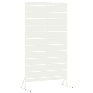 vidaXL Privacyscherm 100 x 50 x 180 cm Staal Wit