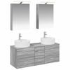 vidaXL Badkamermeubelset 5 st Grijs Sonoma Bewerkt hout en glas