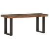 vidaXL Bankje 110 cm massief gerecycled hout en staal