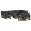 vidaXL Tuinbankenset 13 st Grijs en Donkergrijs poly rattan