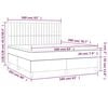 vidaXL Boxspring met matras en LED stof donkerbruin 160x200 cm