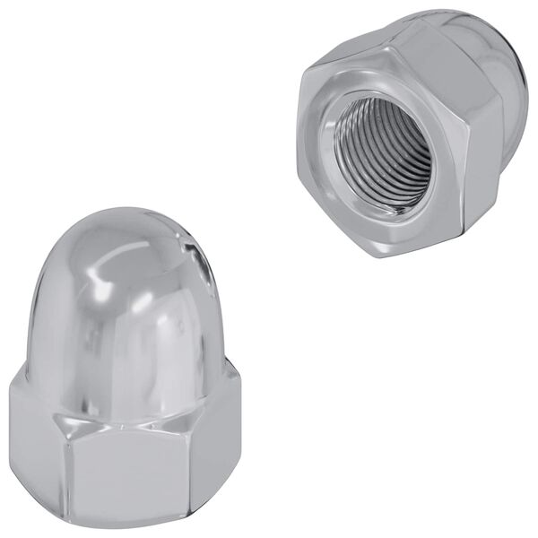 vidaXL Moer 2 pcs Zilver M6 x 10 mm IJzer
