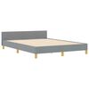 vidaXL Bedframe met hoofdeinde Lichtgrijs 140 x 200 cm Stof