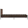 vidaXL Bedframe bewerkt hout en metaal bruin eikenkleurig 90x190 cm
