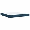 vidaXL Boxspring met matras fluweel donkerblauw 180x200 cm