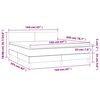 vidaXL Boxspring met matras en LED fluweel donkerblauw 160x200 cm