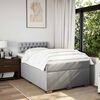 vidaXL Boxspring met matras stof lichtgrijs 120x190 cm