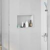 vidaXL Douche Niche Wit 45 x 30 x 9,5 cm Roestvrij staal