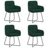 vidaXL Eettafelstoelen 4 st fluweel Donkergroen 59 x 56,5 x 86 cm