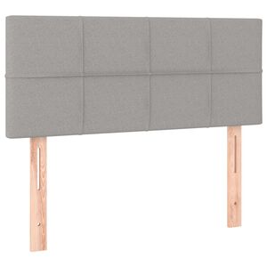 vidaXL Hoofdbord donkergrijs 80x5x118/128 cm Stof