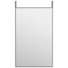 vidaXL Deurspiegel 50x80 cm glas en aluminium zwart