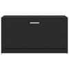 vidaXL Schoenenbank Zwart 80x24x45 cm Bewerkt Hout