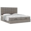 vidaXL Ottoman bed met matrassen 180x200cm stof taupe